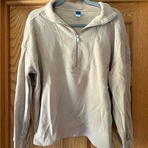 Old Navy Tan Half-Zip Sweater